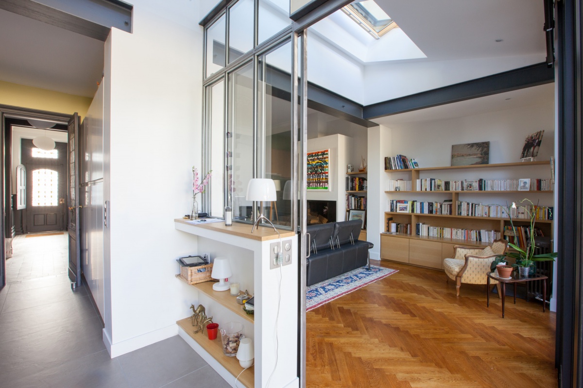 Maison C : Vue Entrée-salon