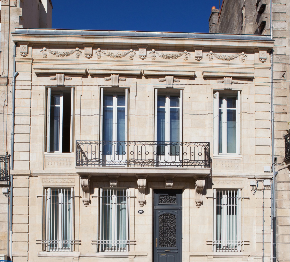 Maison C : Vue façade rue