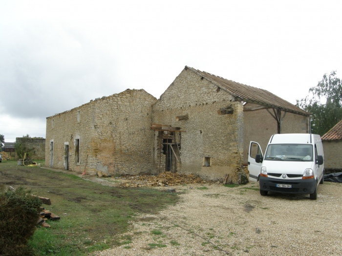 la Grange Grondin : Chantier02-cration des ouvertures