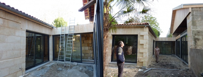 Hangar rhabilit en maison familiale : jardin copie