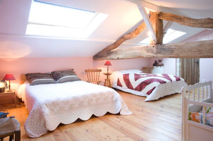 Rénovation d'une Ferme Charentaise : dortoir c