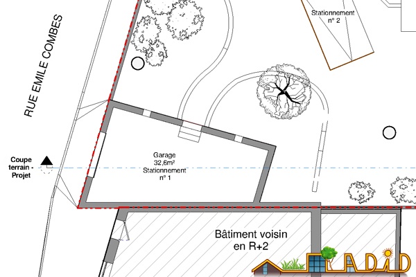 Extension/surlvation d'une ancienne curie/garage : 13-020 - Existant - RDC