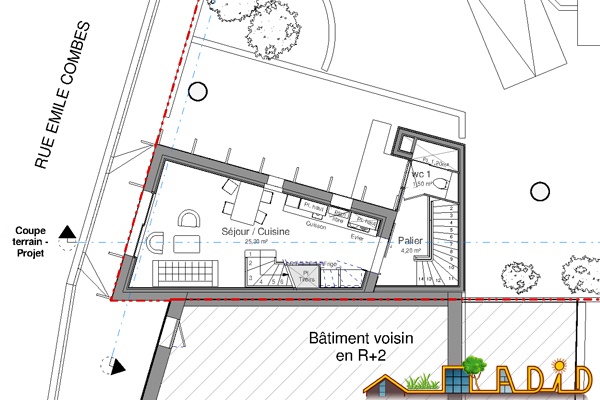 Extension/surlvation d'une ancienne curie/garage : 13-020 - Projet - R+1