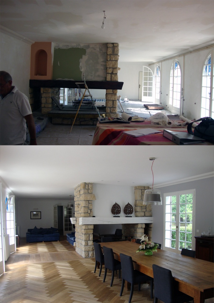 Rnovation complte d'une maison : salon