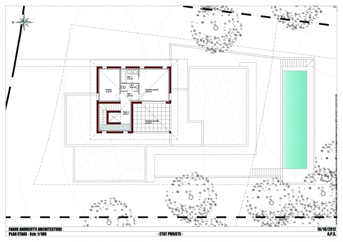 Maison terrasse : plan tage aps 100 ravat