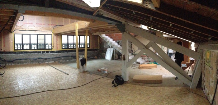Surélévation à Toulouse - Quartier Saint Cyprien : Surélévation Toulouse 031214 2.JPG