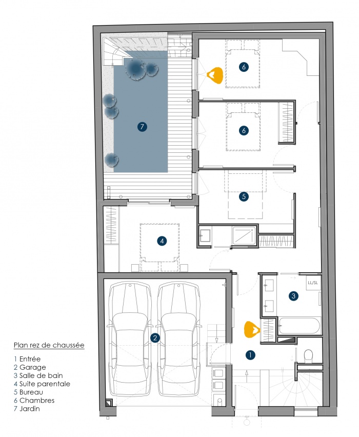 Maison Josphine : PLAN JOSEPHINE RDC