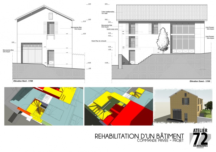 Rhabilitation d'un volume bti (ZPPAUP : MAISON MOUCHEBOEUF