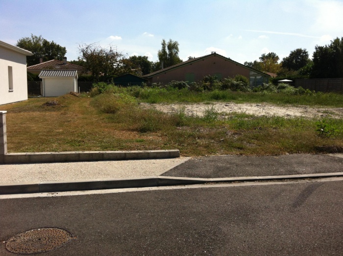 Maison aux lignes contemporaines : Vue du terrain