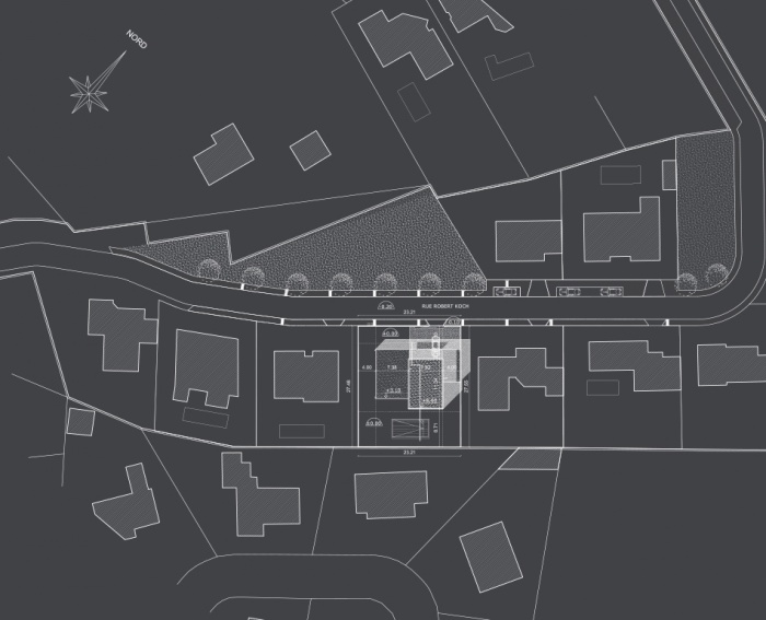 Maison aux lignes contemporaines : Plan masse