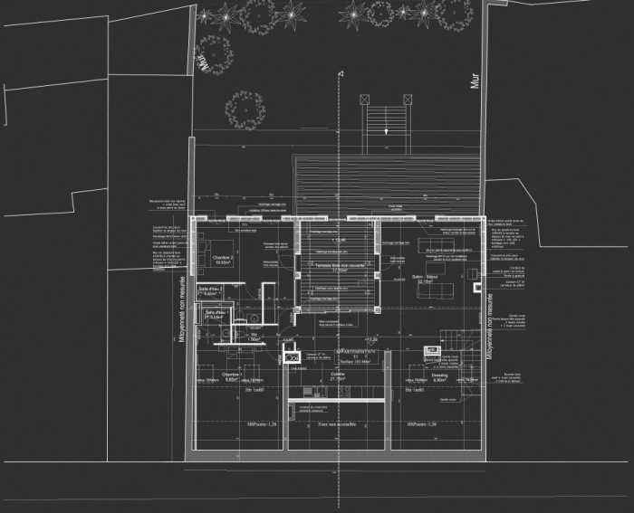 Réhabilitation, surélévation et extension d'un immeuble à Bordeaux : Plan R+2