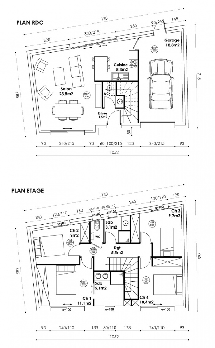 Construction d'une maison individuelle contemporaine : 2