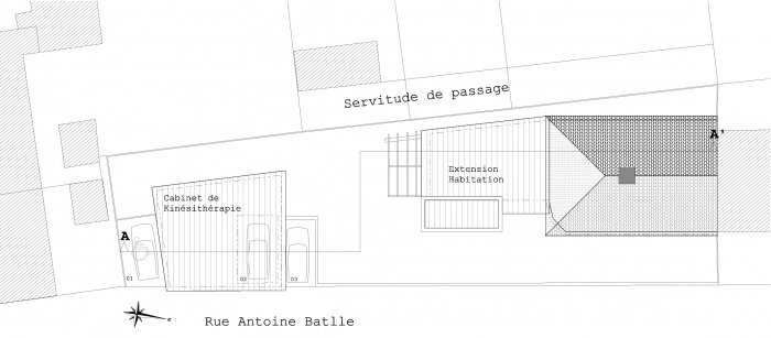 Maison AD : Plan masse projet