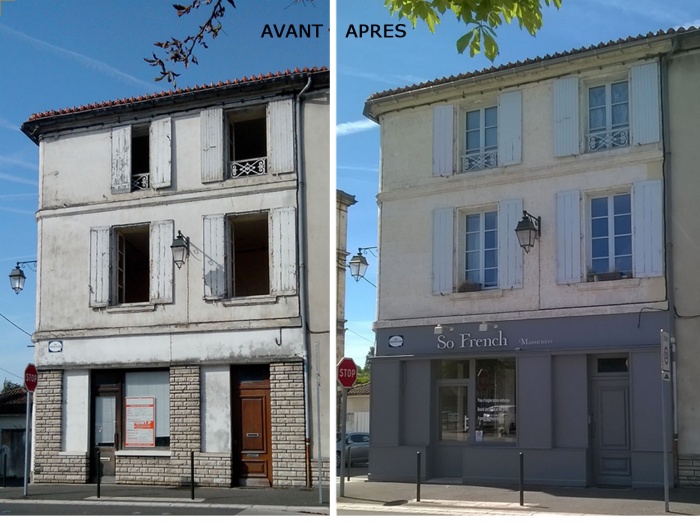 Rénovation de deux appartements : extérieur avant-après