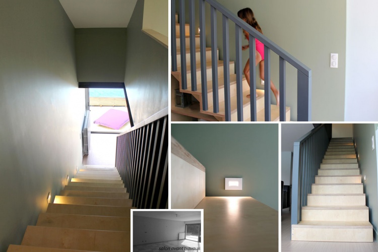 Aménagement complet d’une villa près de Bordeaux : Pessac escalier