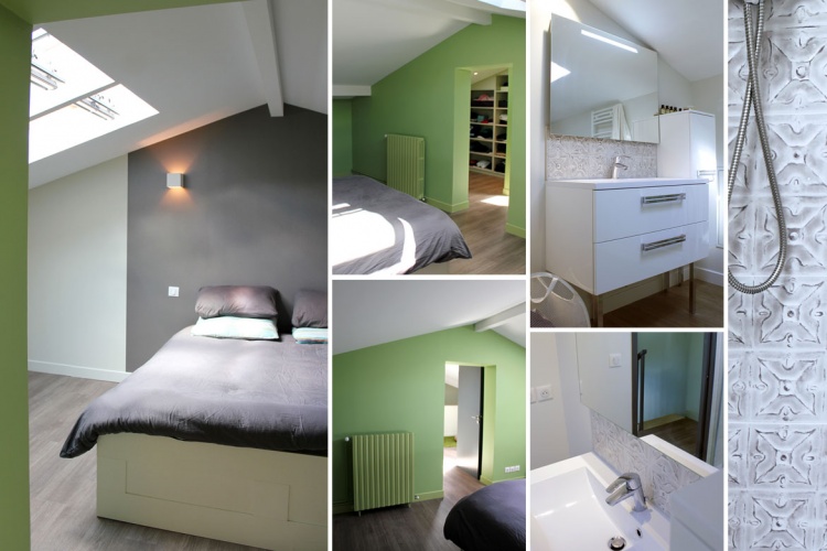 Amnagement complet dune villa prs de Bordeaux : Pessac chambre parents