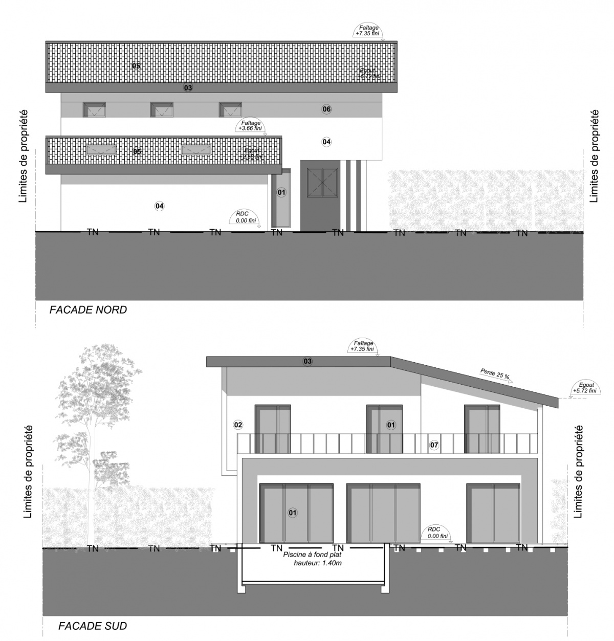 Maison avec studette : FACADES_NS